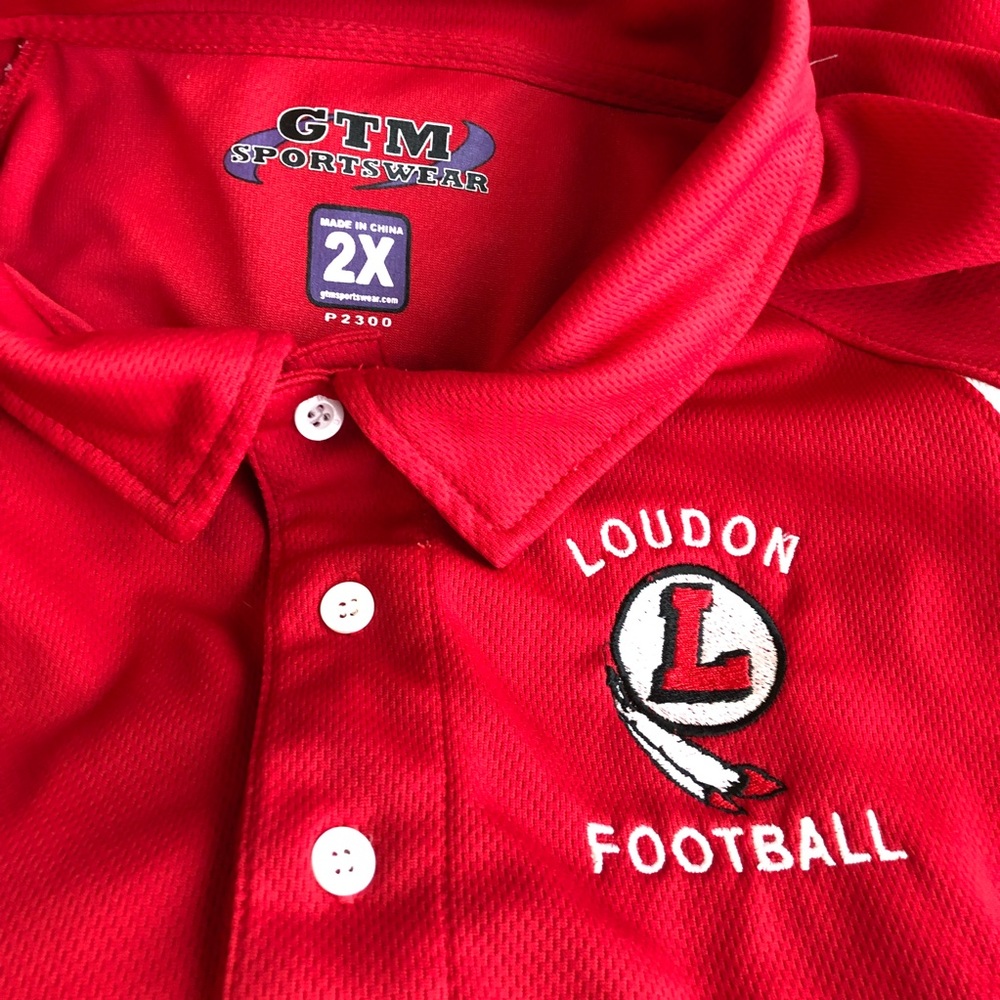 NWOT Loudon Redskins Football Polo